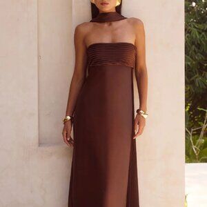 Tube Mermaid Maxi Dress | New Strapless Sleeveless Dress w/ Zip Back